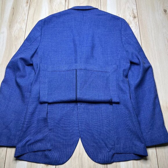 Mossimo Dutti Mens Blue Long Sleeve Two Button Style Pant Suit Blazer Size 40 - Picture 2 of 15